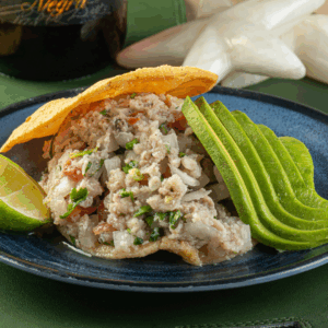 Tostada de ceviche