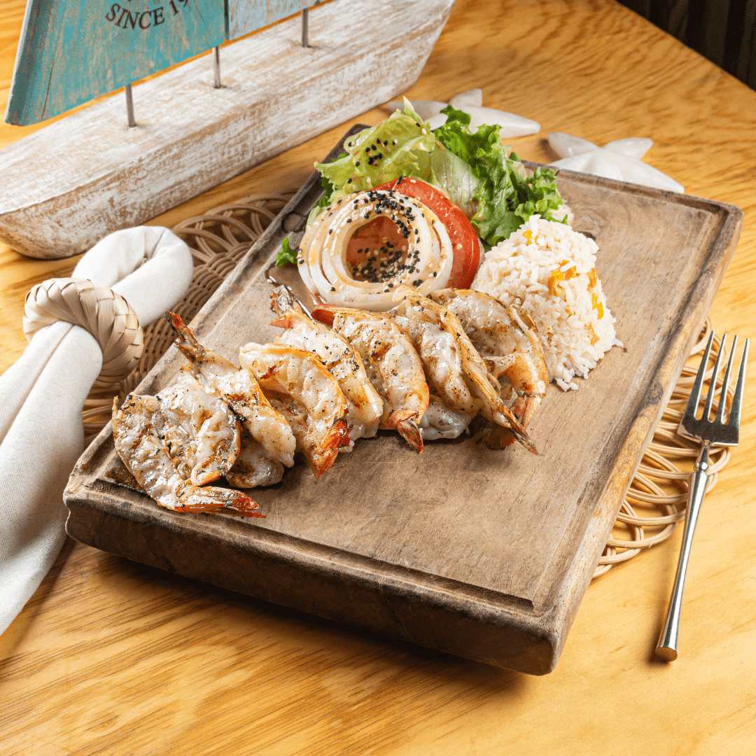 Camarones a la parrilla