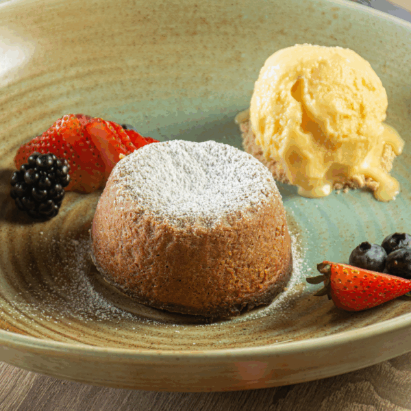 Volcán dulce de leche